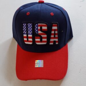 Red & Blue USA Snap Back Hat