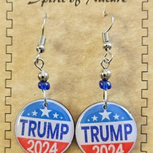 Round Trump 2024 Earrings