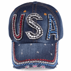 Blue Denim USA Bling Hat
