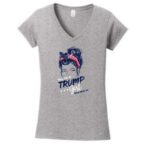 Trump Girl 'V" Neck Heather Grey