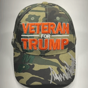 Veteran For Trump Camo, Red, Navy, Black