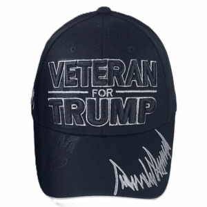 Veteran For Trump Hat Black