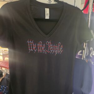 We The People "V" Neck Bling
