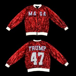 WOMENS TRUMP 47 BLING JACKET